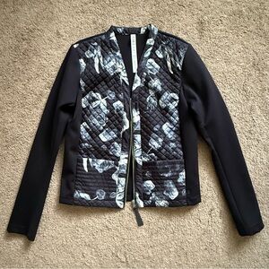 Black and White lululemon partial Quilted Women's Jacket